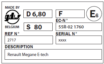 © France Attelage - Extrait notice GDW2717 Renault Megane E-Tech